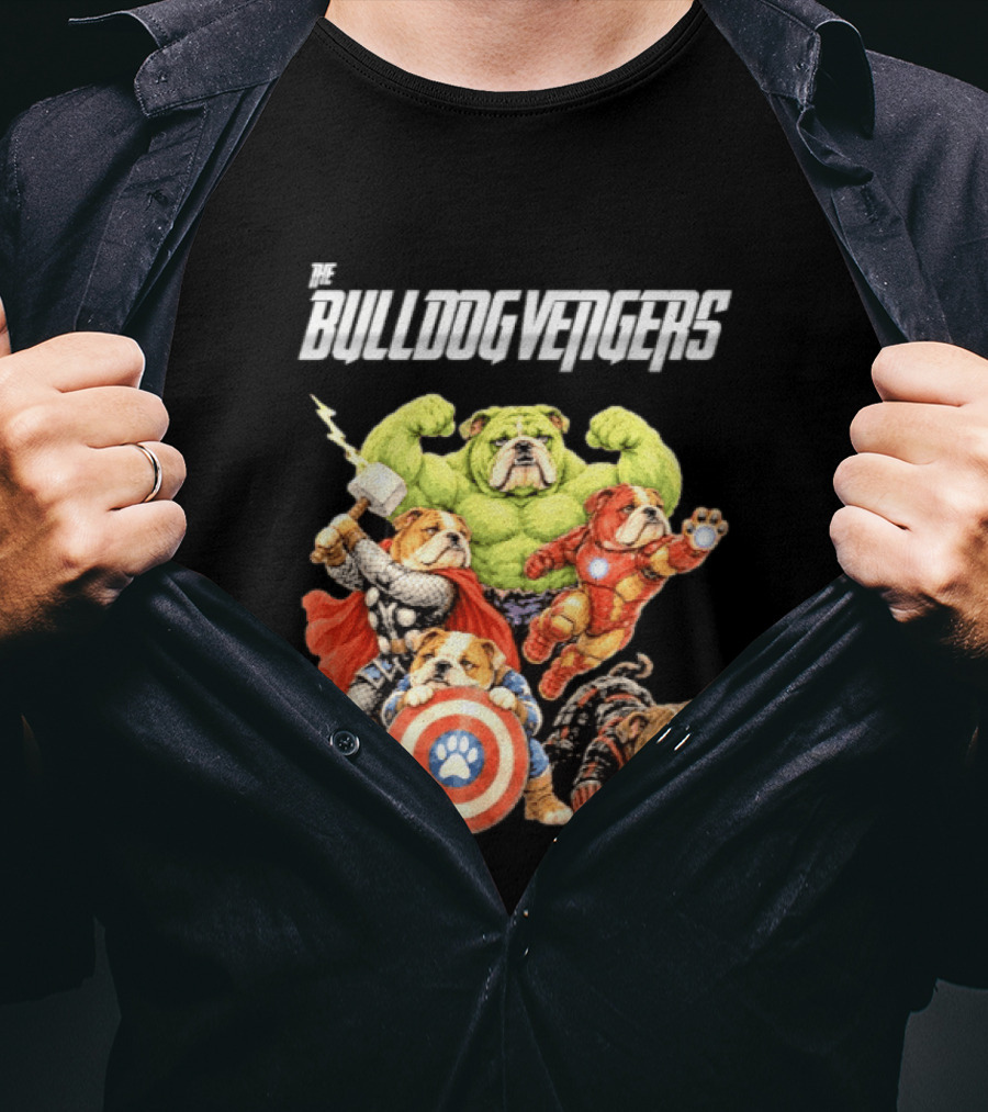 Bulldog Avengers 2026 Superhero Team Marvel T-Shirt