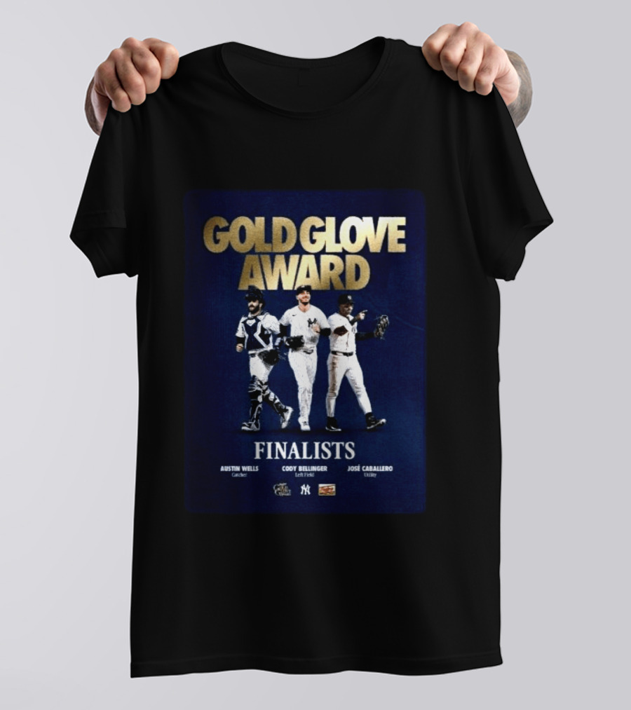 Gold Glove Award Finalists Austin Wells Cody Bellinger José Caballero 2026 Yankees Cubs Mariners T-Shirt