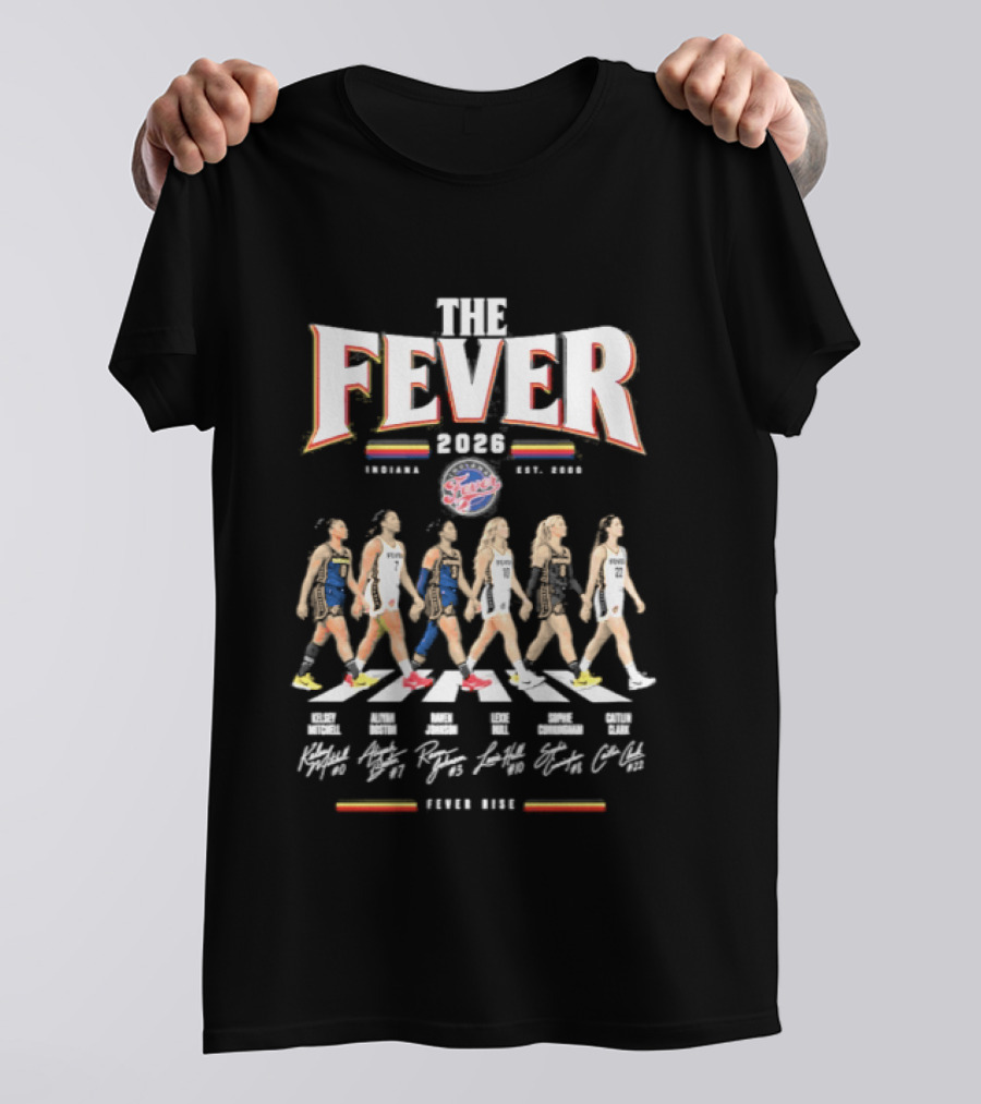 The Fever 2026 Indiana WNBA Abbey Road Players Fever Rise T-Shirt