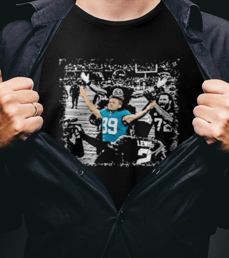 Cam Little #39 Jacksonville Jaguars Kicker Celebration Game Day Football T-Shirt