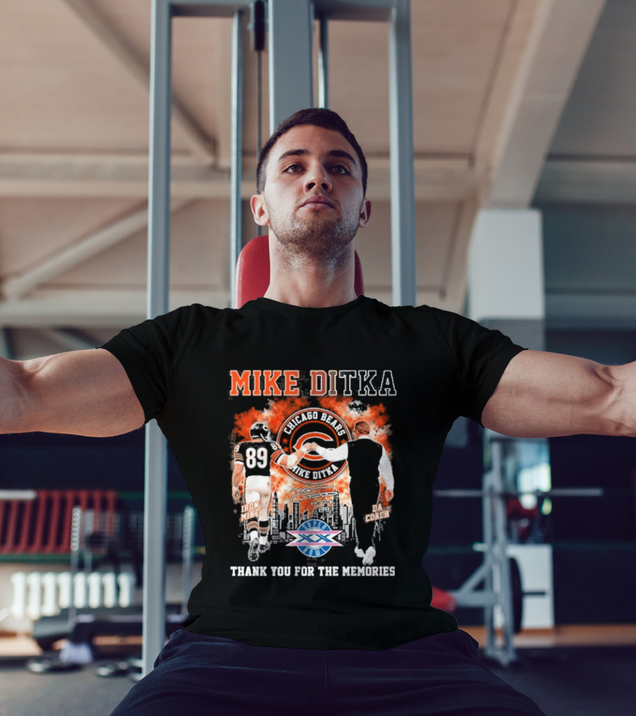 Mike Ditka Iron Mike Da Coach Super Bowl Fist Bump Thank You For The Memories T-Shirt