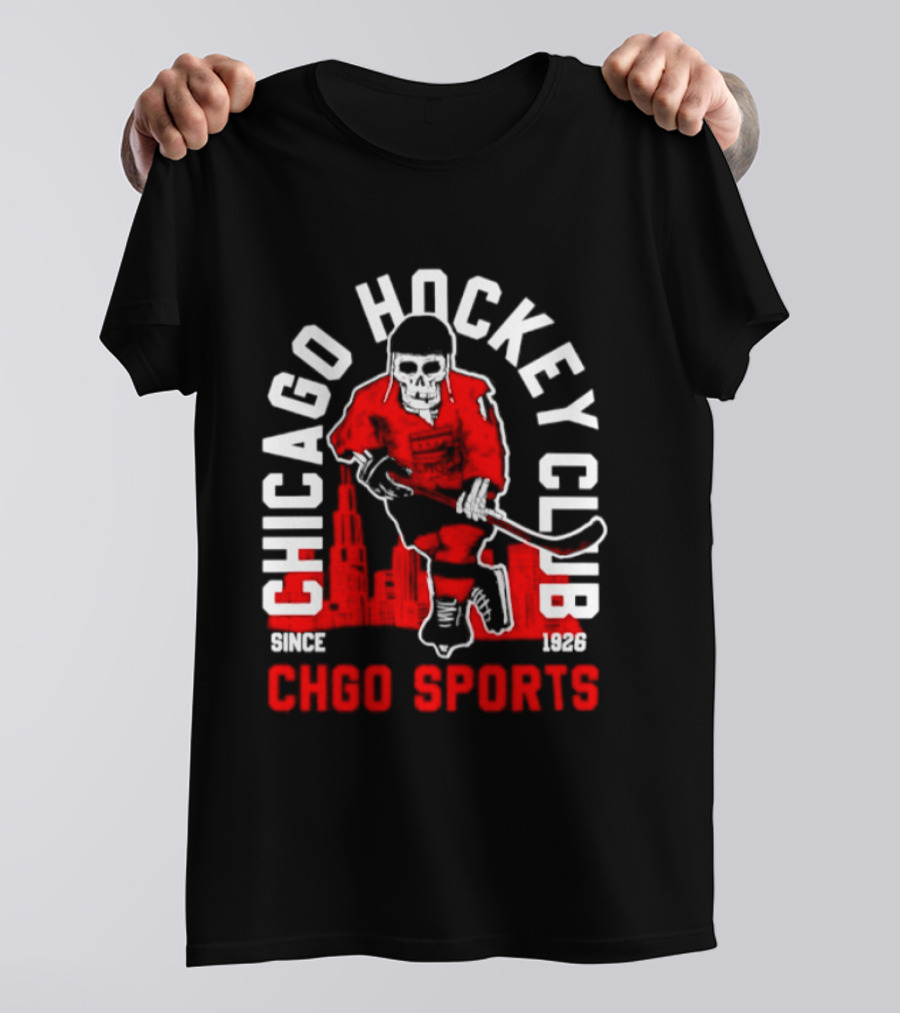 CHGO Sports Chicago Hockey Club Since 1926 Player T-Shirt