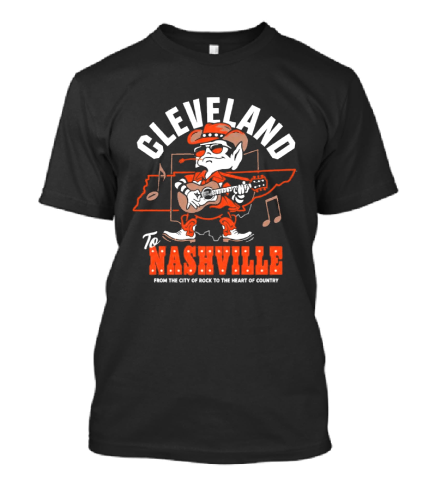Cleveland To Nashville From The City Of Rock To The Heart Of Country T-Shirt