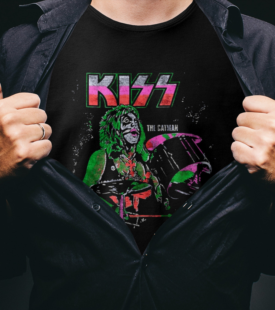 Kiss The Catman Peter Criss 70s Ben Cooper Action Figures Halloween 2026 T-Shirt