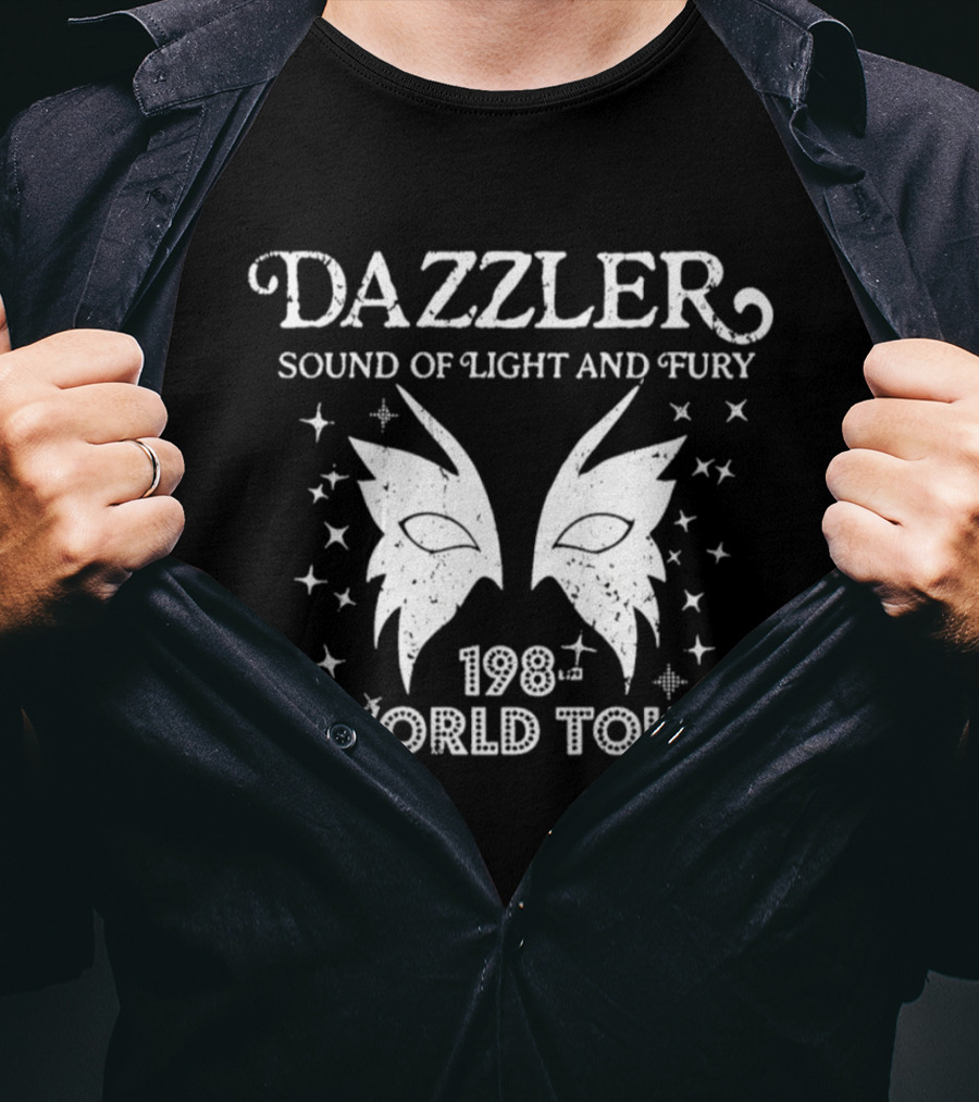 Dazzler Sound Of Light And Fury 1983 World Tour Wings And Stars T-Shirt