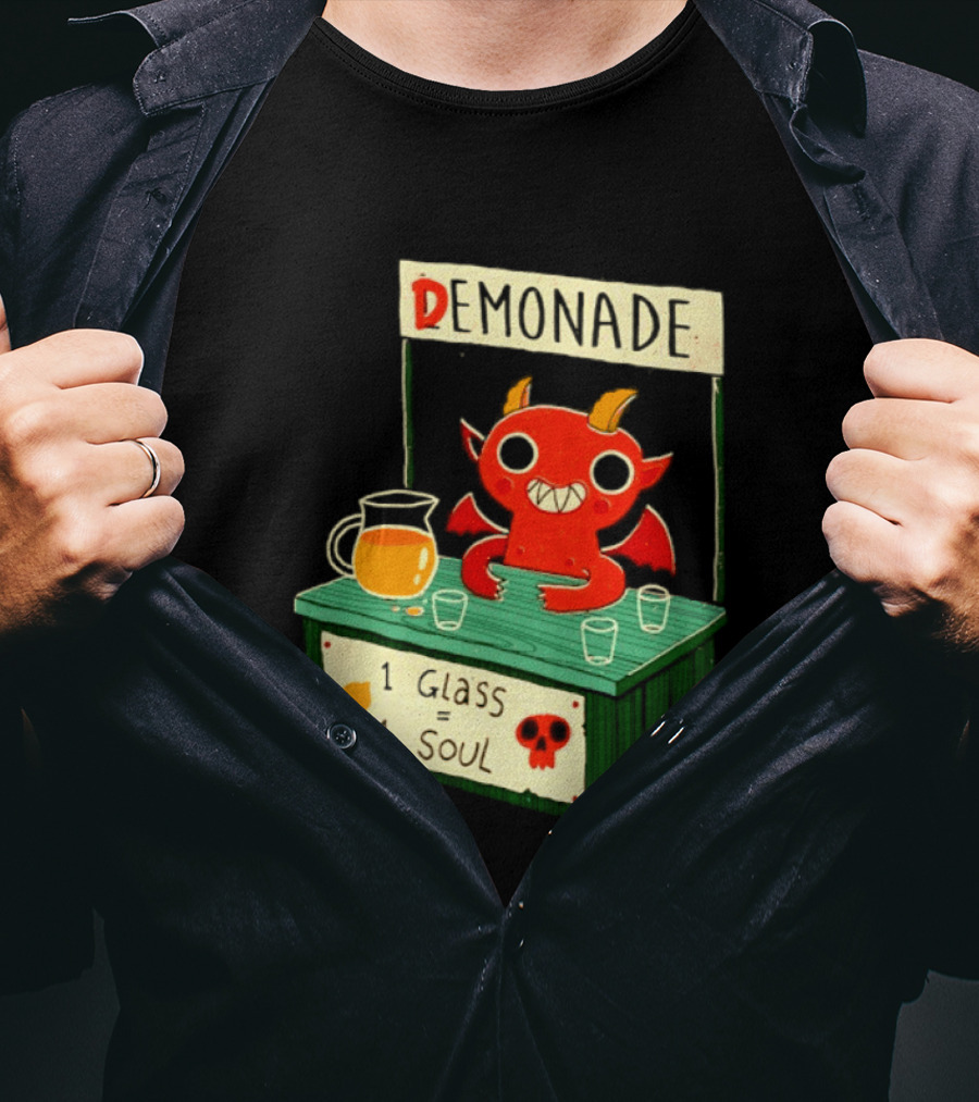 Demonade 1 Glass 1 Soul Devil Lemonade Stand T-Shirt