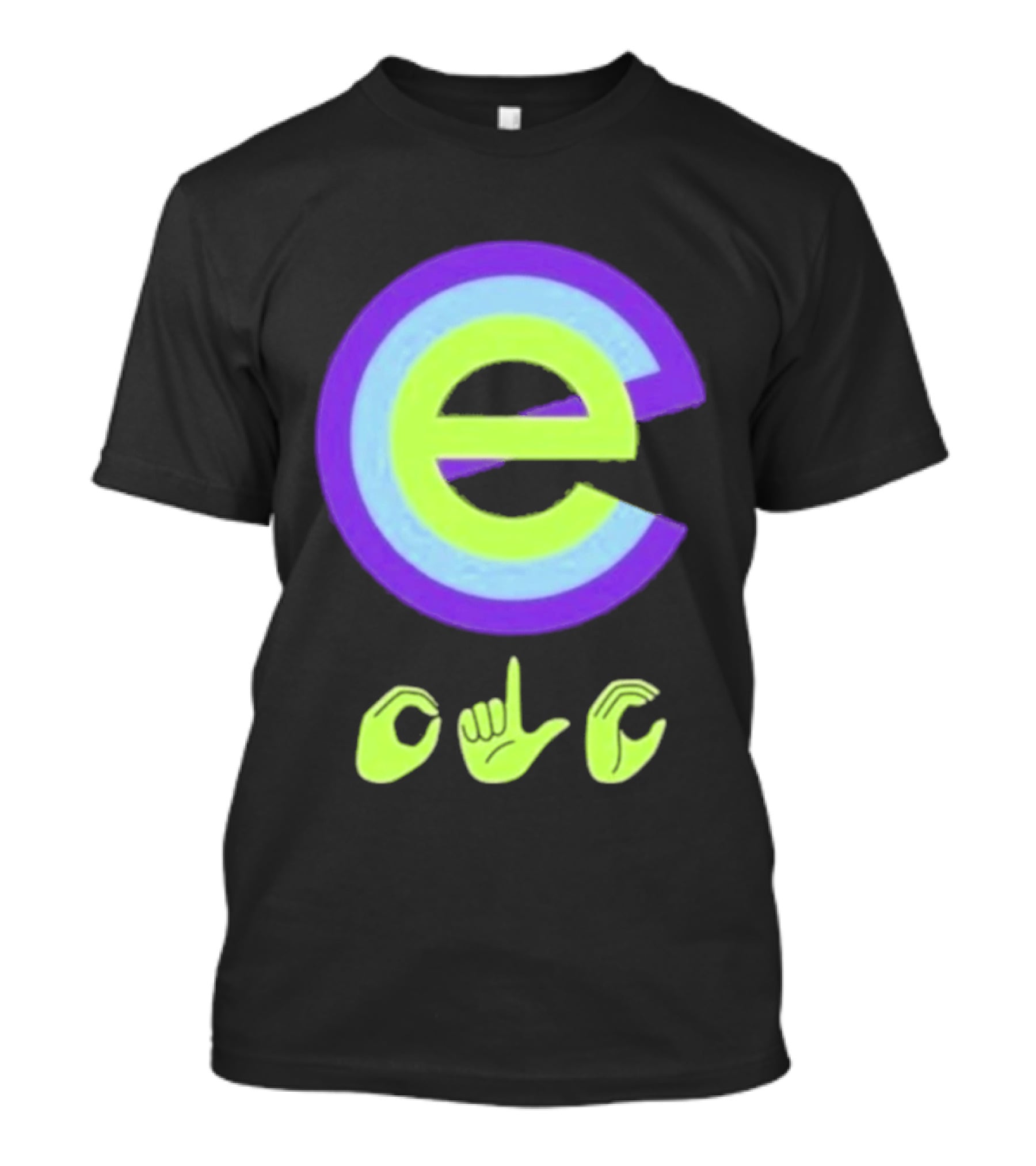 Inclusive E Sign Language Symbol DHH T-Shirt