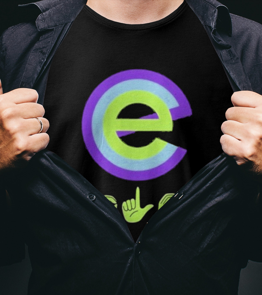 Inclusive E Sign Language Symbol DHH T-Shirt