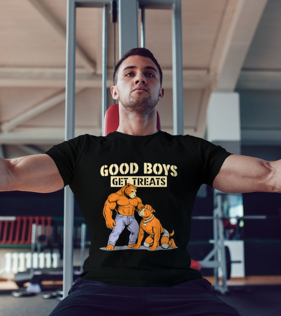 Good Boys Get Treats Pitbull Bear T-Shirt