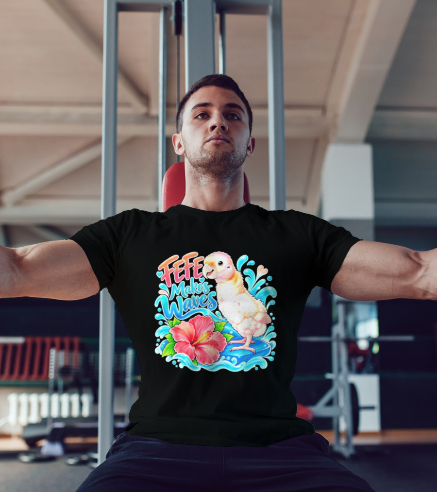 FeFe Makes Waves Parrot Hibiscus Splash Fundraiser T-Shirt