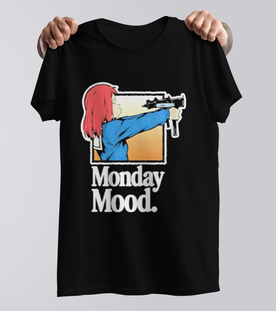 Mamimi Samejima Fooly Cooly Monday Mood Anime Gun Playful Vibe T-Shirt
