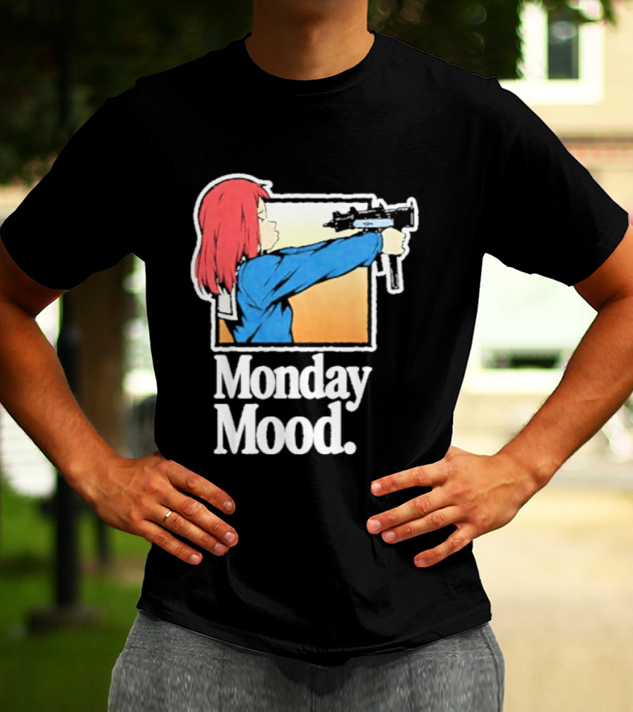 Mamimi Samejima Fooly Cooly Monday Mood Anime Gun Playful Vibe T-Shirt