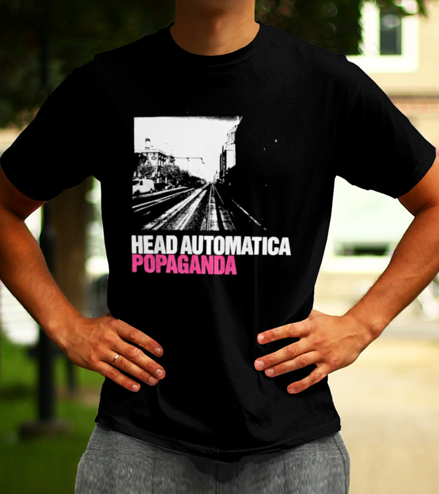 Head Automatica Popaganda Train Tracks Art Daryl Palumbo T-Shirt