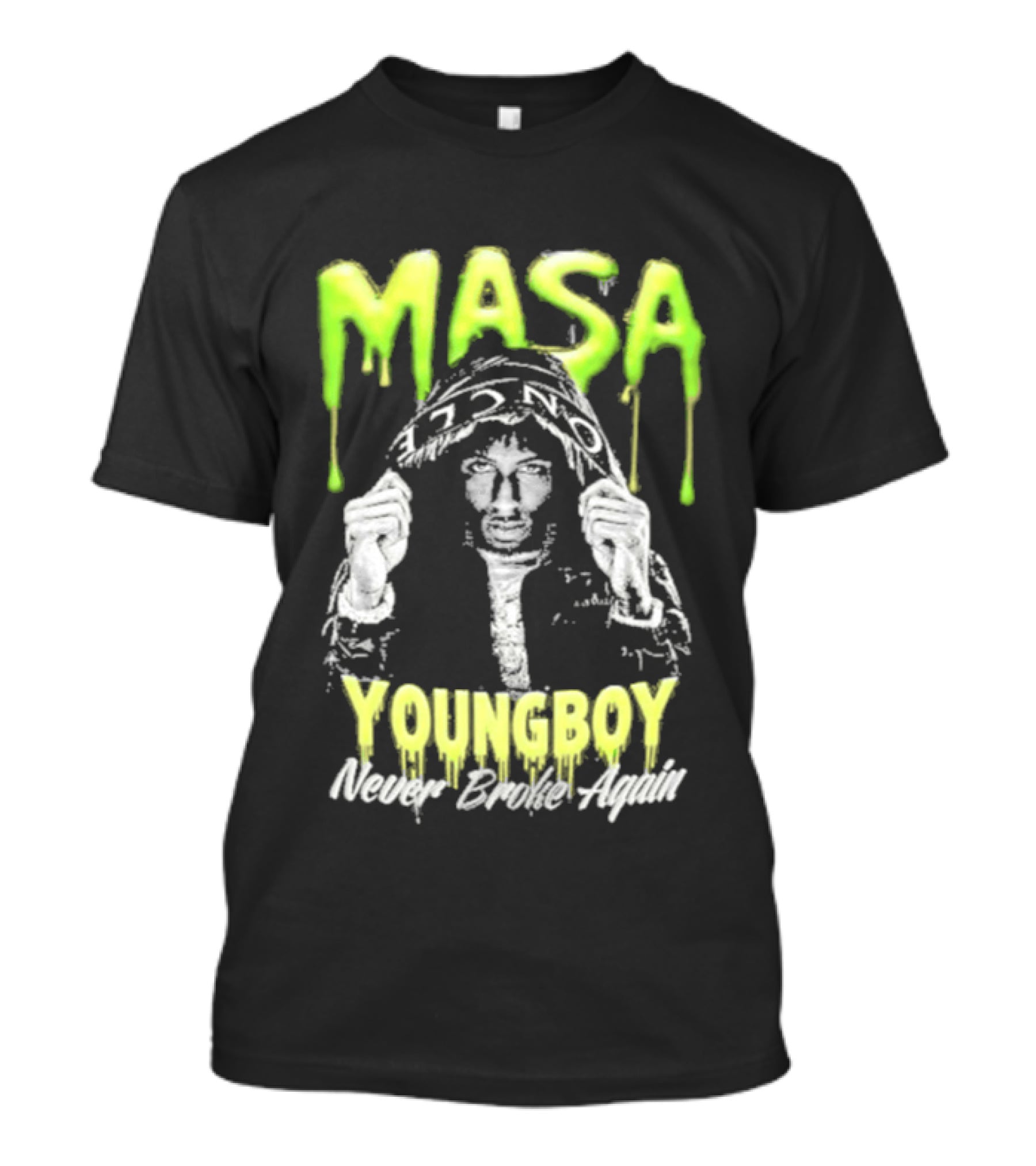 Masa Youngboy Never Broke Again Green Drip T-Shirt