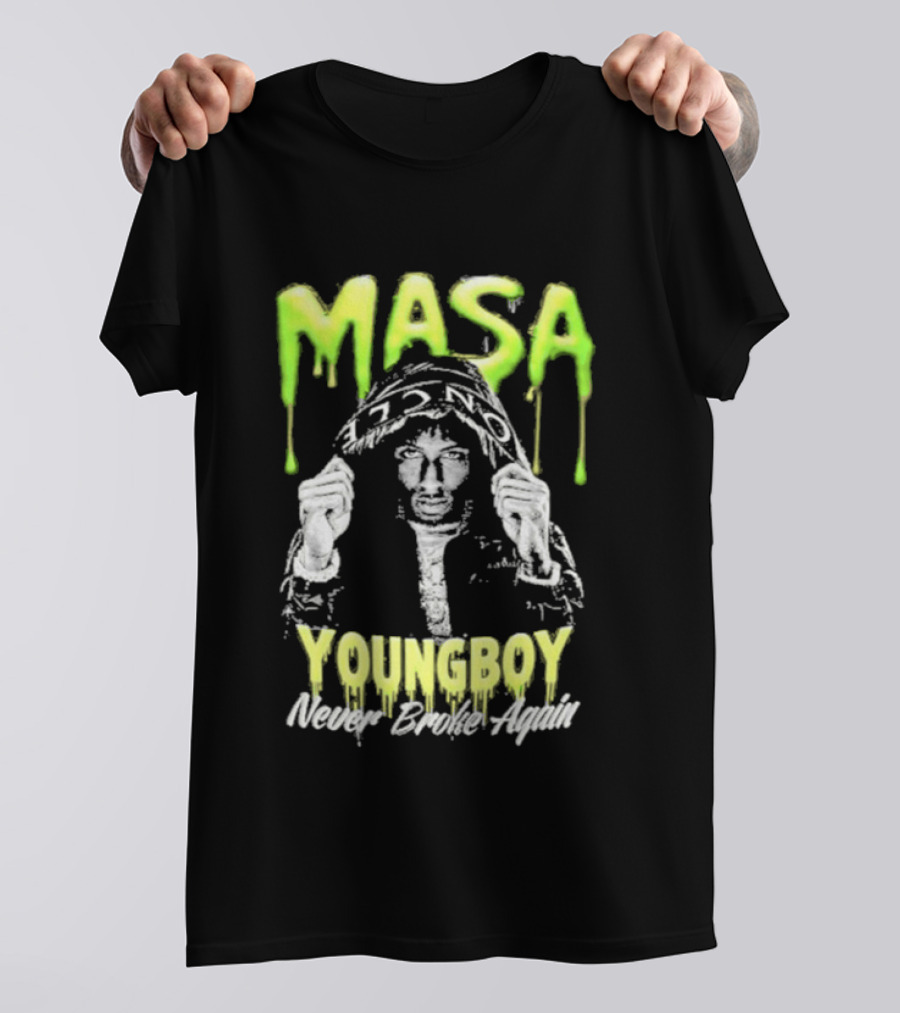 Masa Youngboy Never Broke Again Green Drip T-Shirt