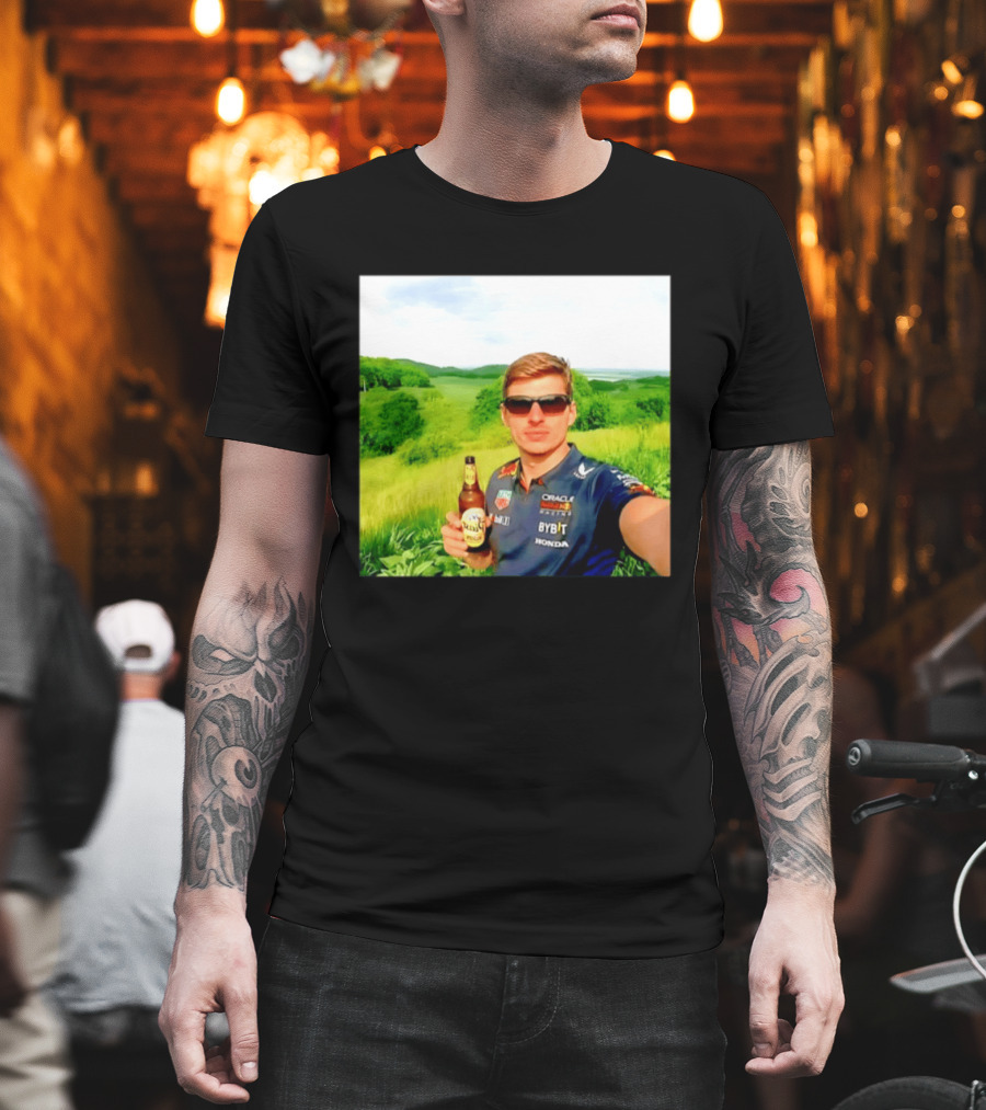 Max Verstappen Beyond The Track Oracle Red Bull Racing Honda Beer Experience T-Shirt