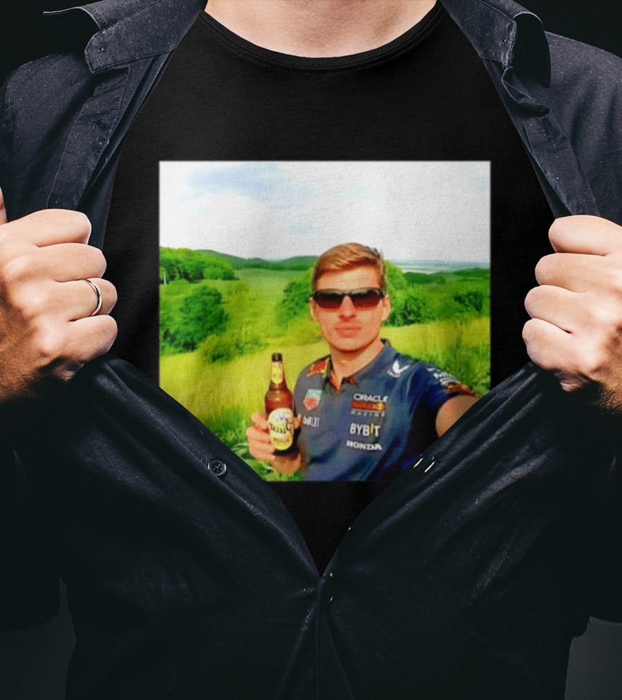 Max Verstappen Beyond The Track Oracle Red Bull Racing Honda Beer Experience T-Shirt