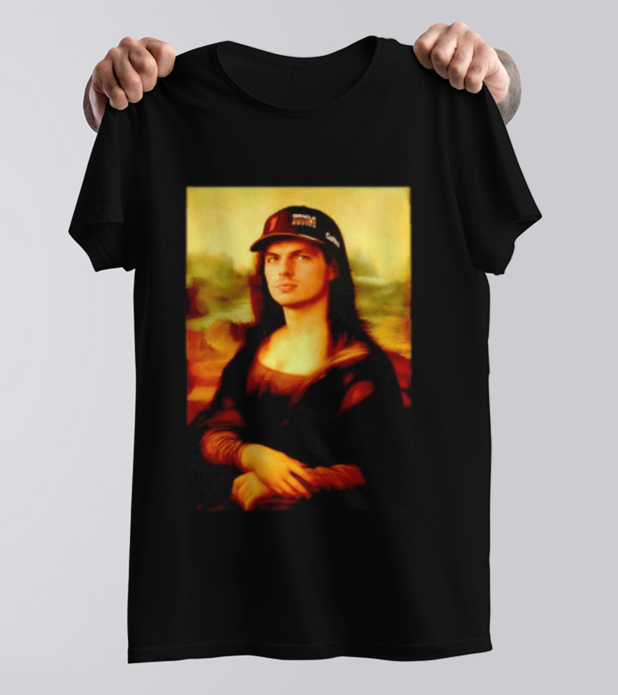 Max Verstappen Mona Lisa Meme Red Bull Racing Cap T-Shirt