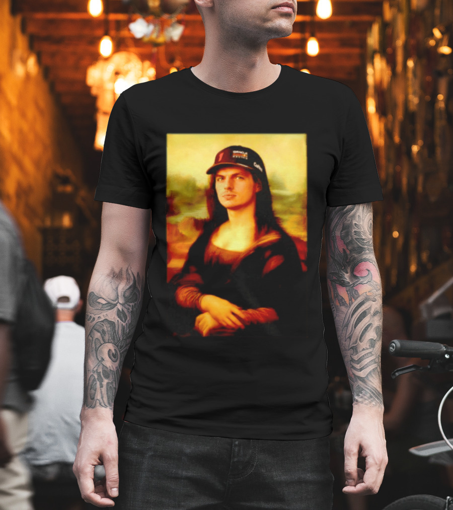 Max Verstappen Mona Lisa Meme Red Bull Racing Cap T-Shirt