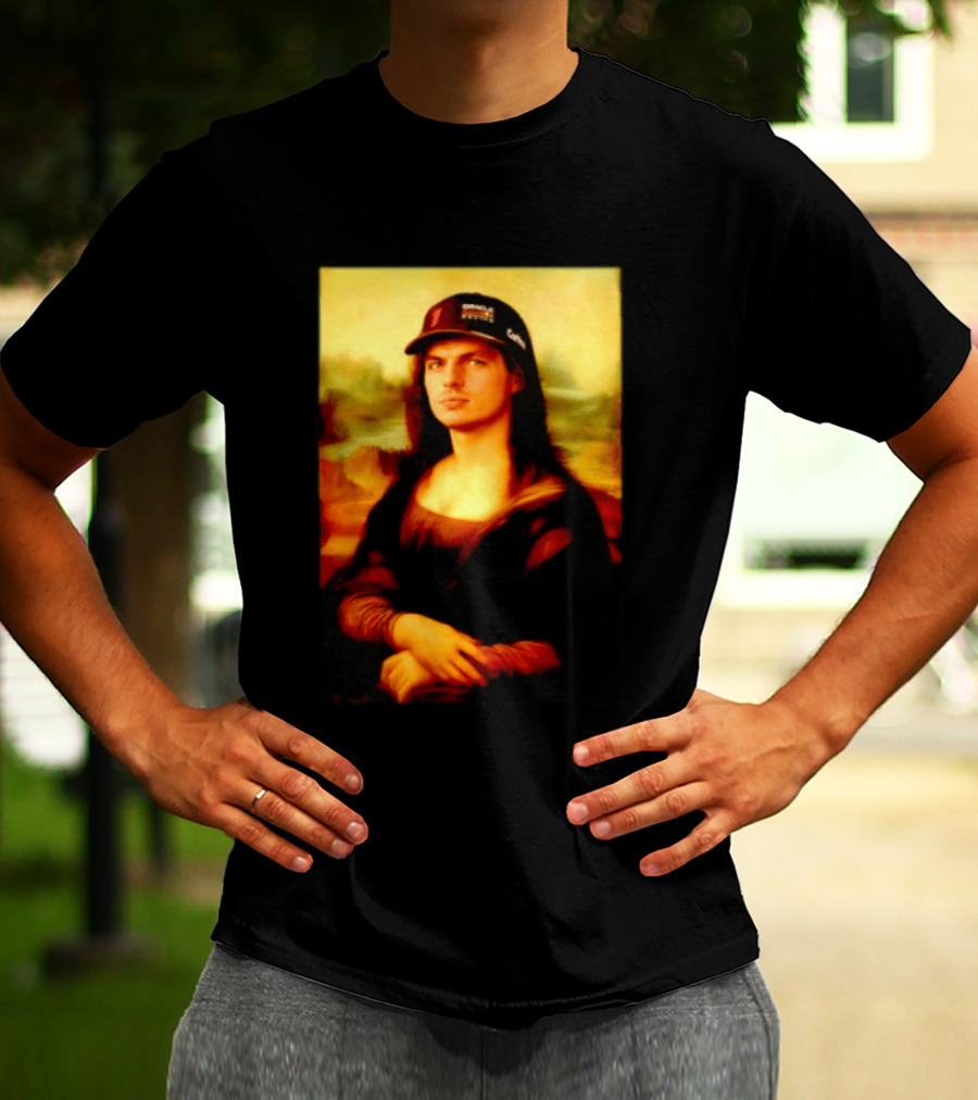 Max Verstappen Mona Lisa Meme Red Bull Racing Cap T-Shirt