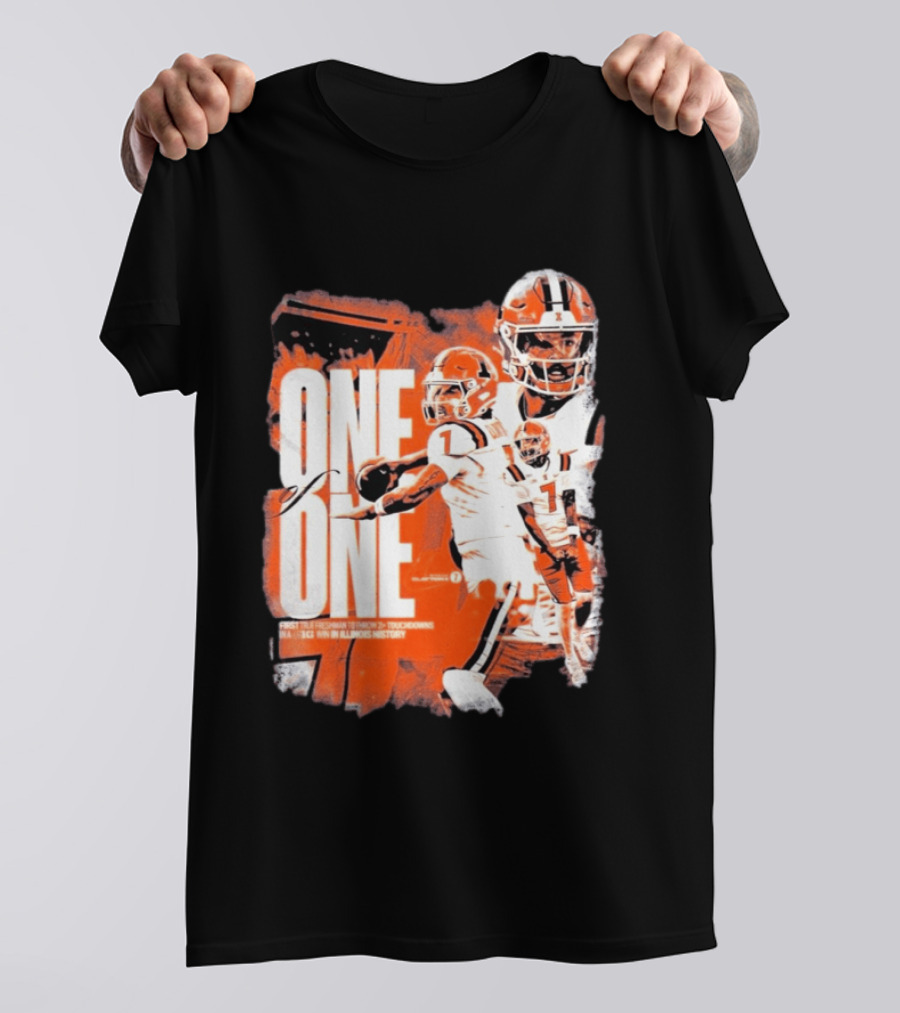 Michael Clayton II Illinois Historic Freshman Touchdown Win T-Shirt