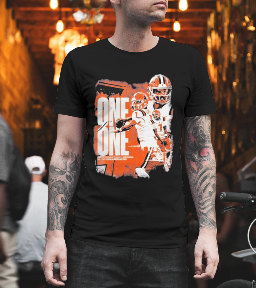 Michael Clayton II Illinois Historic Freshman Touchdown Win T-Shirt