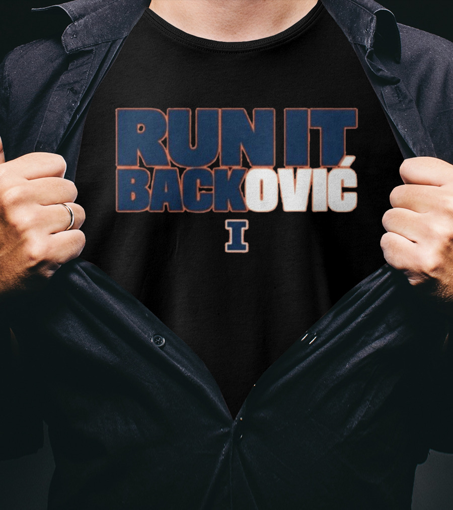 RUN IT BACKOVIĆ Illinois I Sports Fan T-Shirt