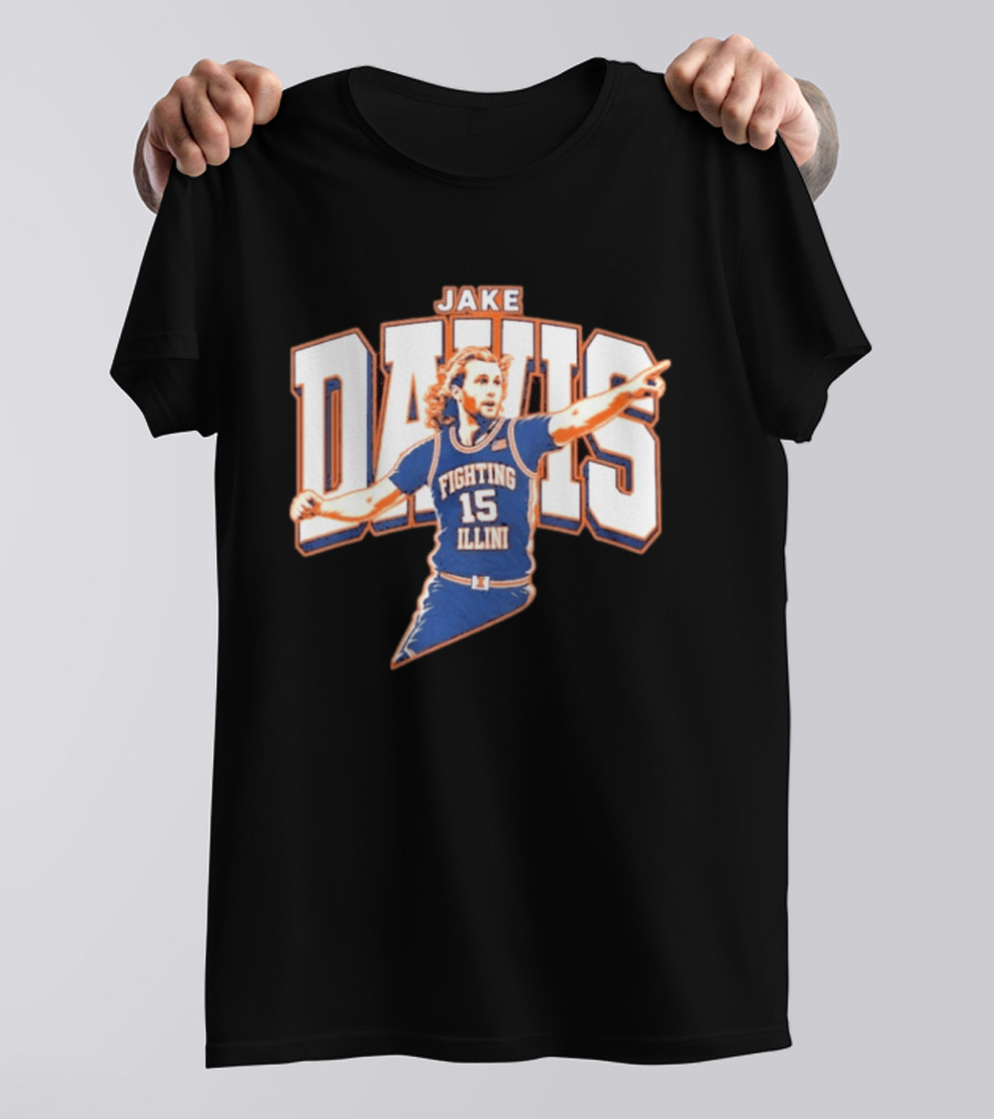 Jake Davis 15 Fighting Illini Basketball T-Shirt