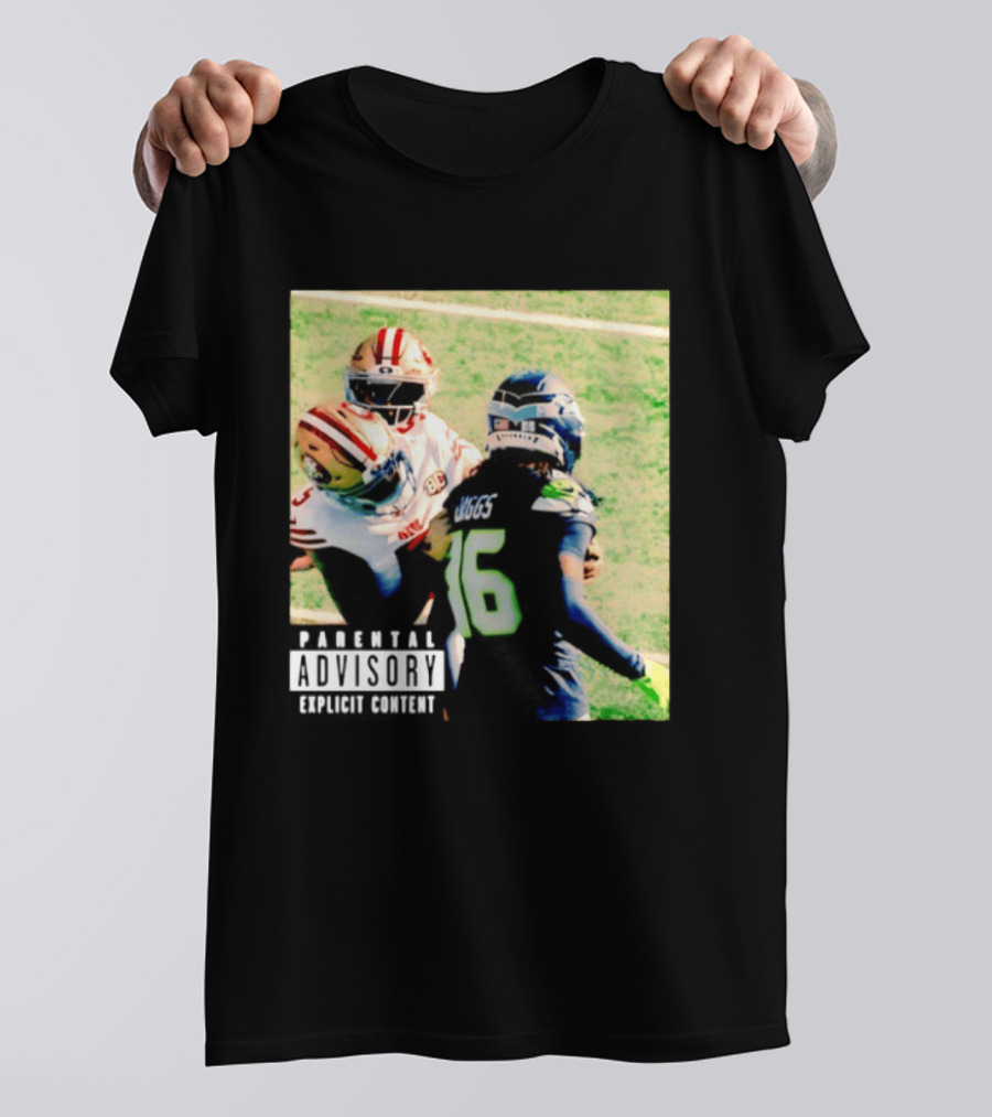 Parental Advisory Explicit Content Mike Evans Vs Trevon Diggs Football Meme T-Shirt