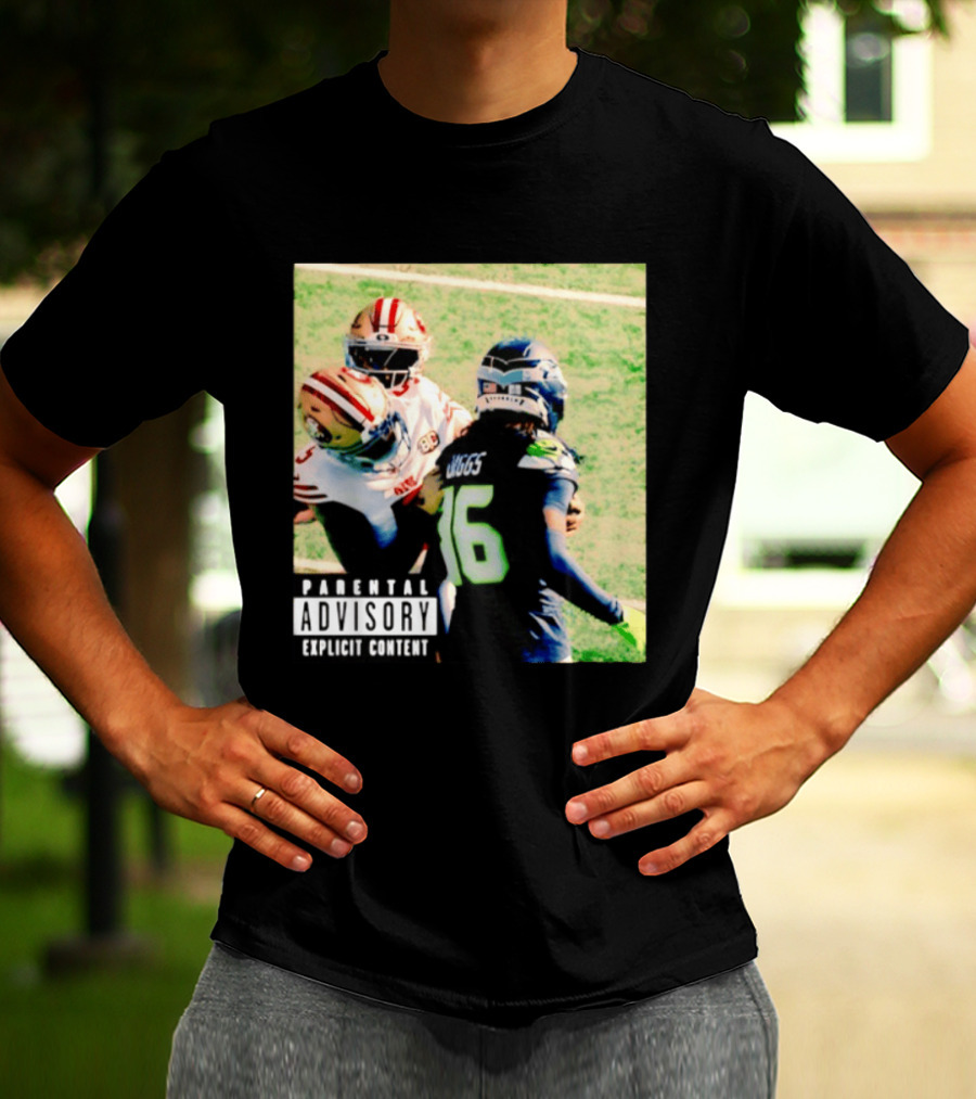 Parental Advisory Explicit Content Mike Evans Vs Trevon Diggs Football Meme T-Shirt