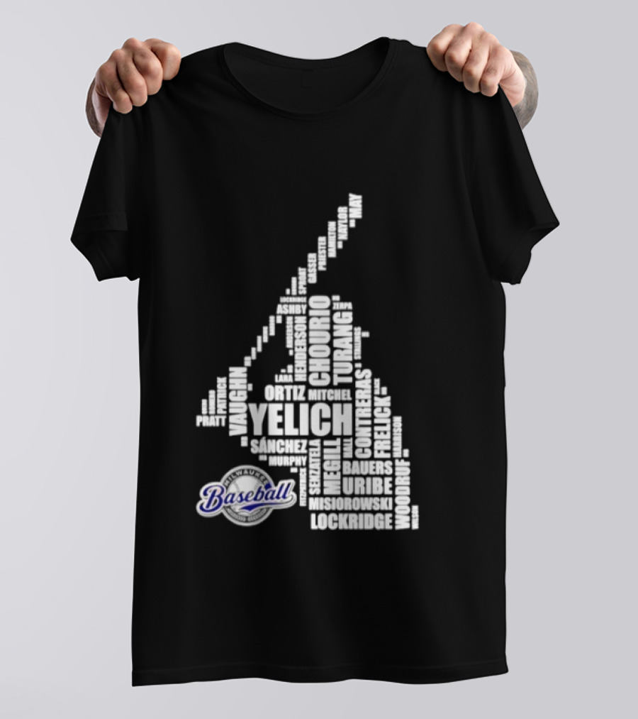 Milwaukee Brewers 2026 MLB Yelich Baseball Stars Names T-Shirt