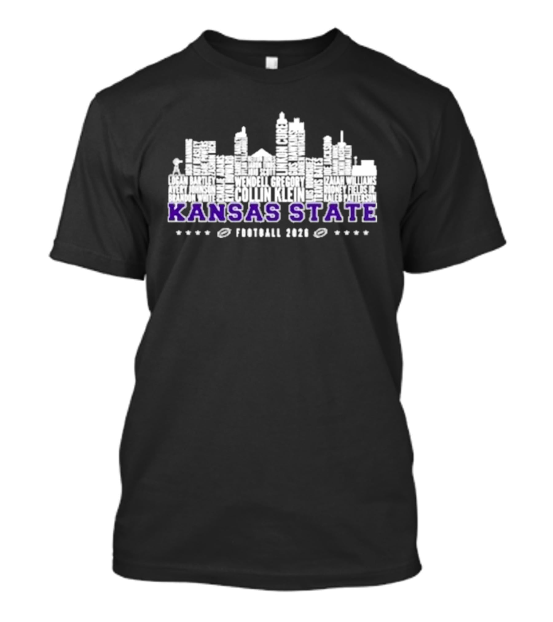 Kansas State Football 2026 Wildcats City Skyline Player T-Shirt