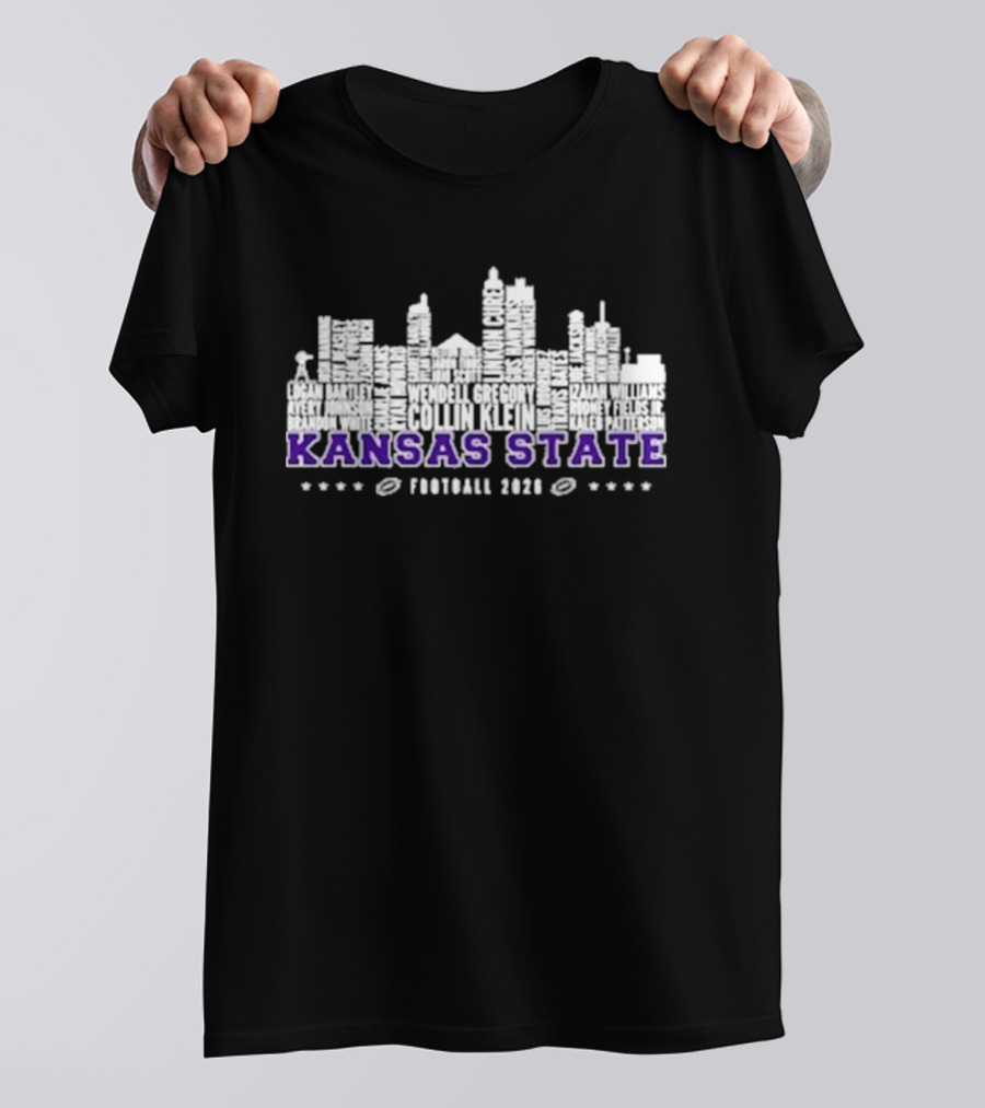 Kansas State Football 2026 Wildcats City Skyline Player T-Shirt