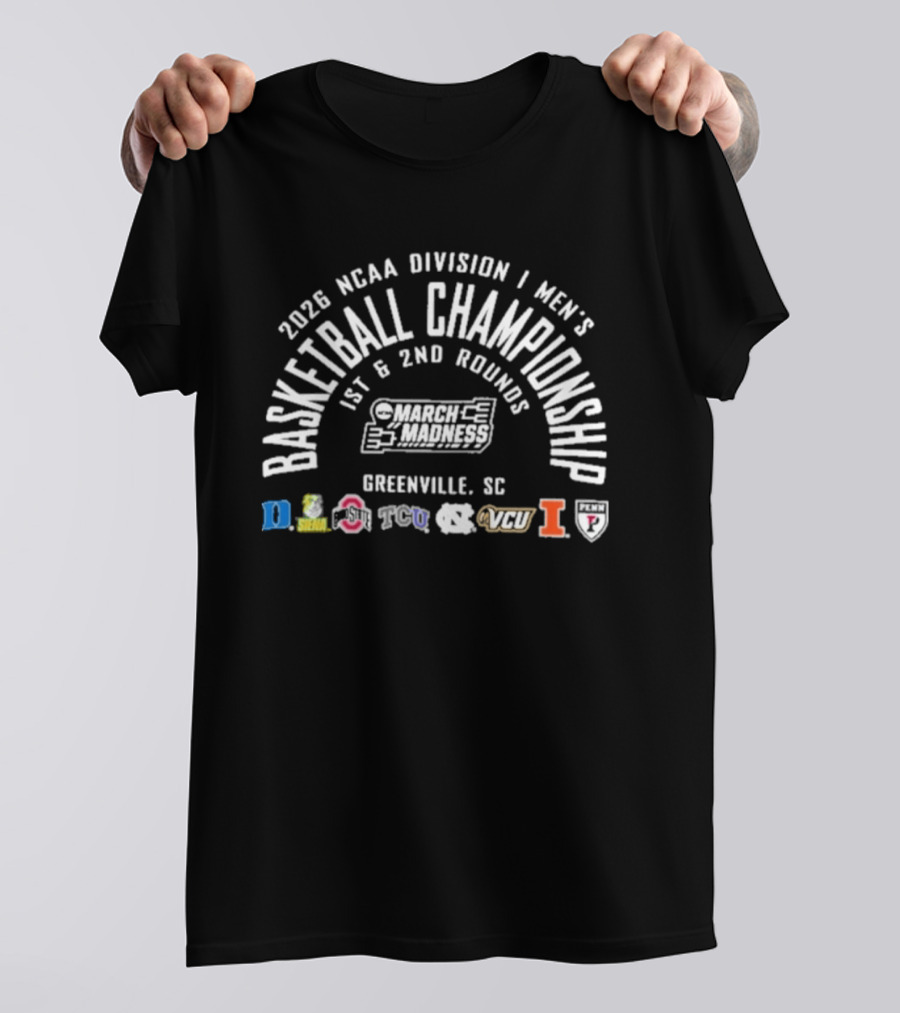 2026 NCAA Division I Men's Basketball Championship 1st And 2nd Rounds Greenville SC T-Shirt