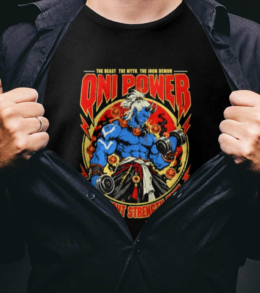 Oni Power The Beast The Myth The Iron Demon Midnight Strength Tour T-Shirt