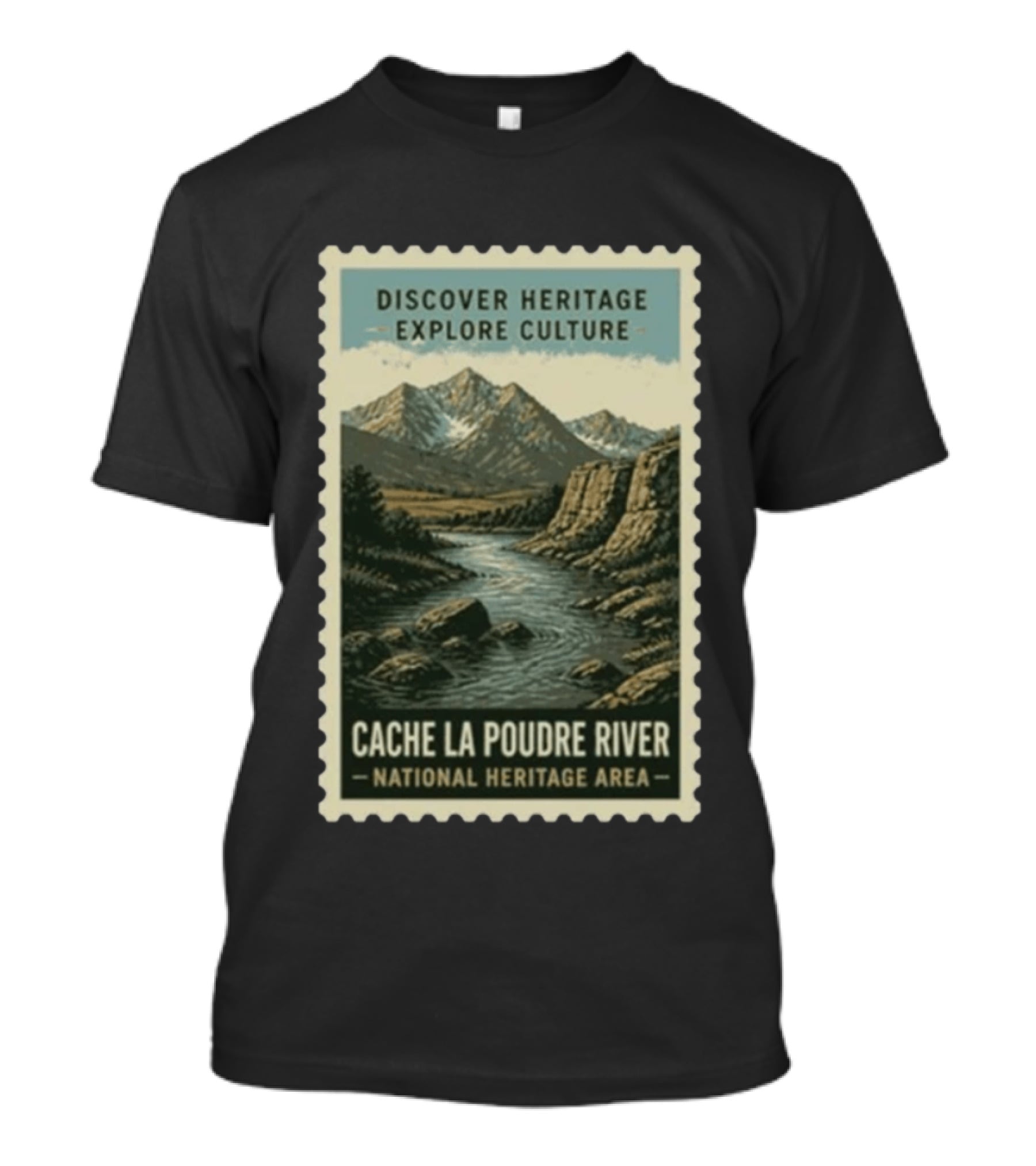 Discover Heritage Explore Culture Cache La Poudre River National Heritage Area T-Shirt