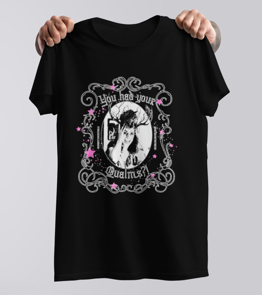 Patricia's Sunset Cocktails You Had Your Qualms Vintage Floral Frame T-Shirt