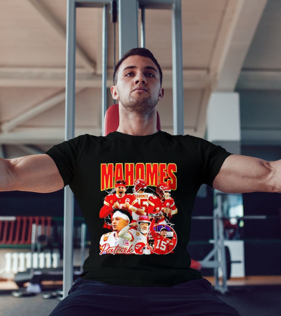 Patrick Mahomes Kansas City Chiefs 15 Red Gold Champion 2026 T-Shirt