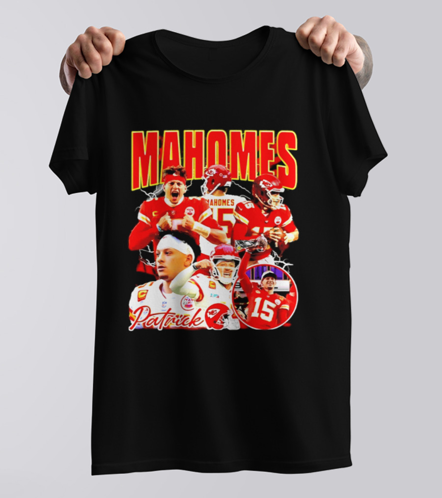 Patrick Mahomes Kansas City Chiefs 15 Red Gold Champion 2026 T-Shirt