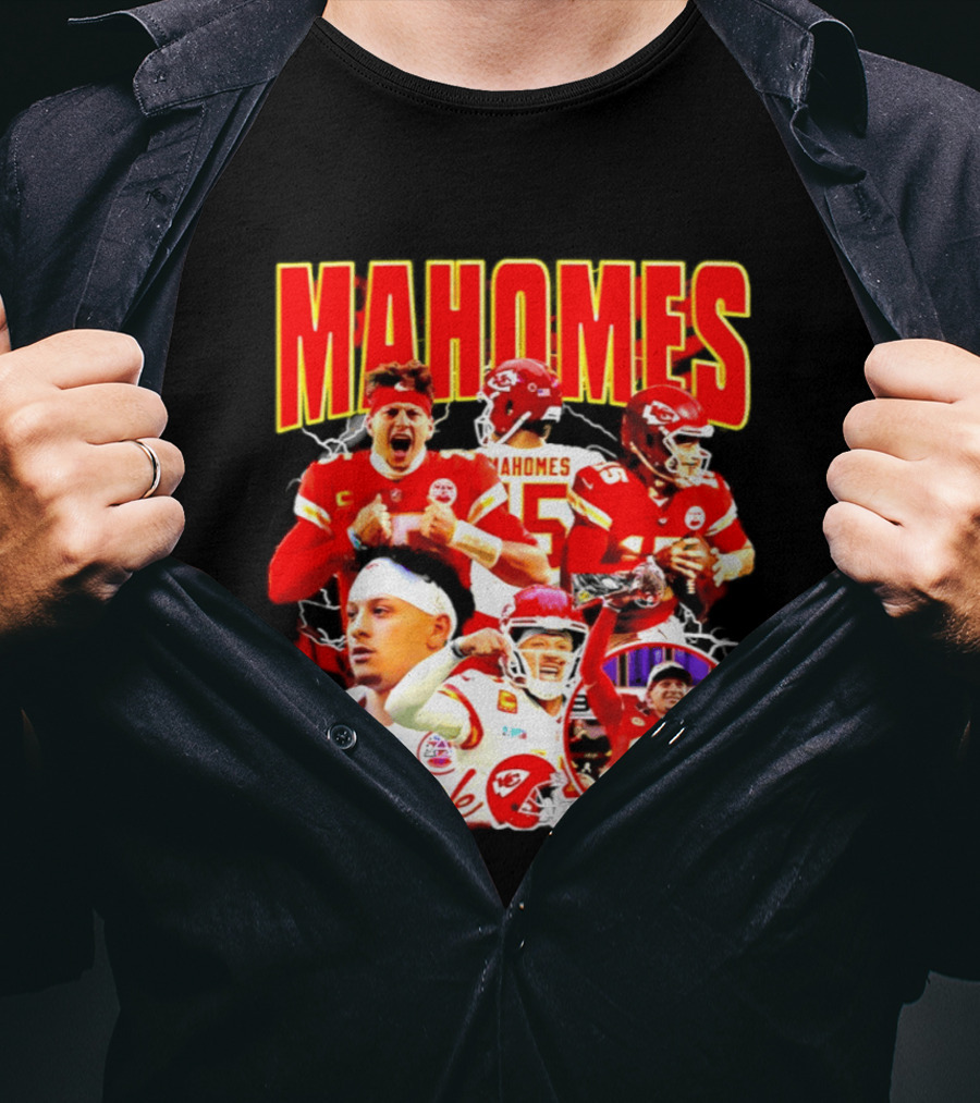 Patrick Mahomes Kansas City Chiefs 15 Red Gold Champion 2026 T-Shirt