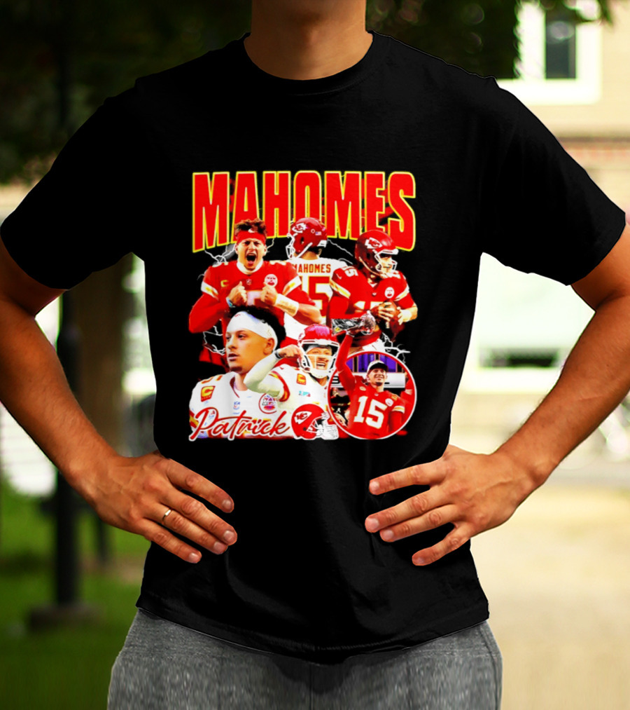 Patrick Mahomes Kansas City Chiefs 15 Red Gold Champion 2026 T-Shirt