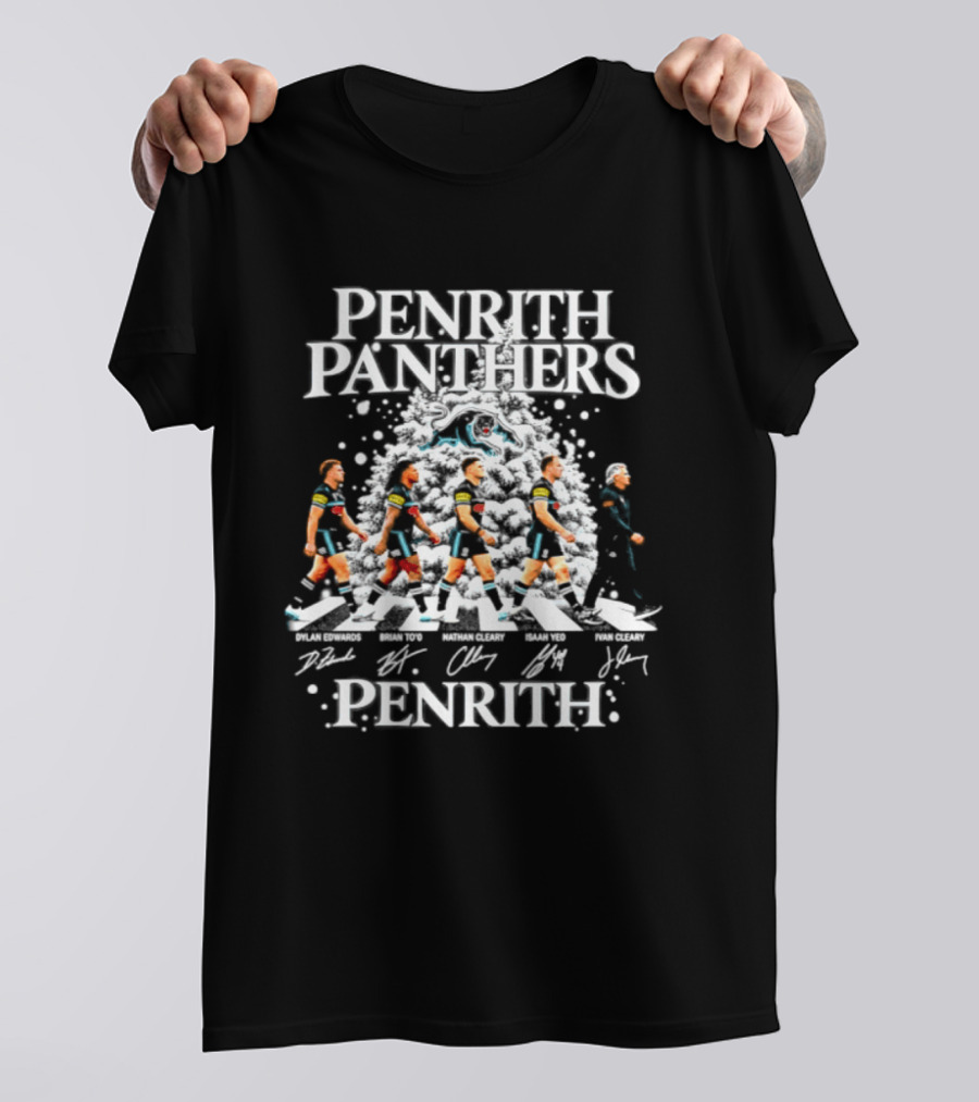 Penrith Panthers NRL Christmas 2026 Players Signatures T-Shirt