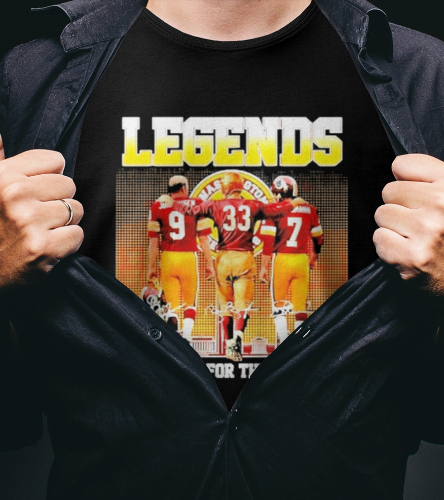 Washington Commanders Legends Thank You For The Memories Skyline Signatures T-Shirt