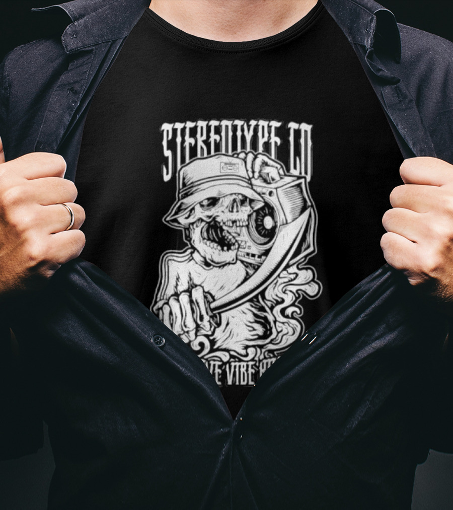 Stereotype Co Negative Vibe Killers Skull Pirate T-Shirt