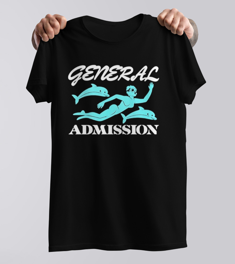GENERAL ADMISSION Theo James Dolphin Swimming T-Shirt