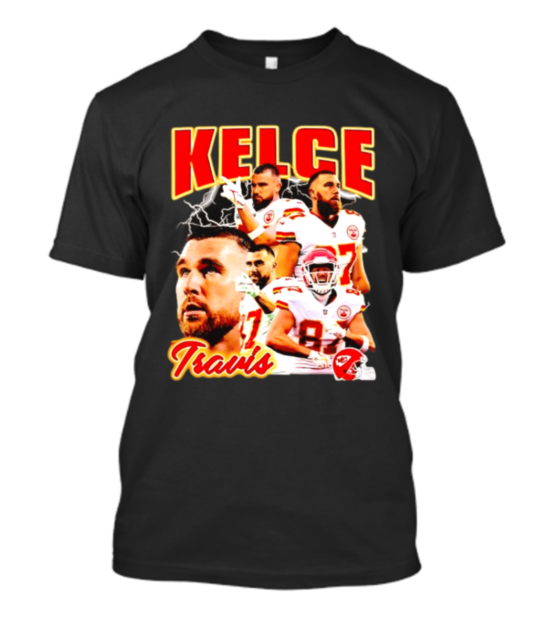 Travis Kelce Kansas City Chiefs Football 90s Bootleg Retro Style Chiefs Football Kelce 87 T-Shirt