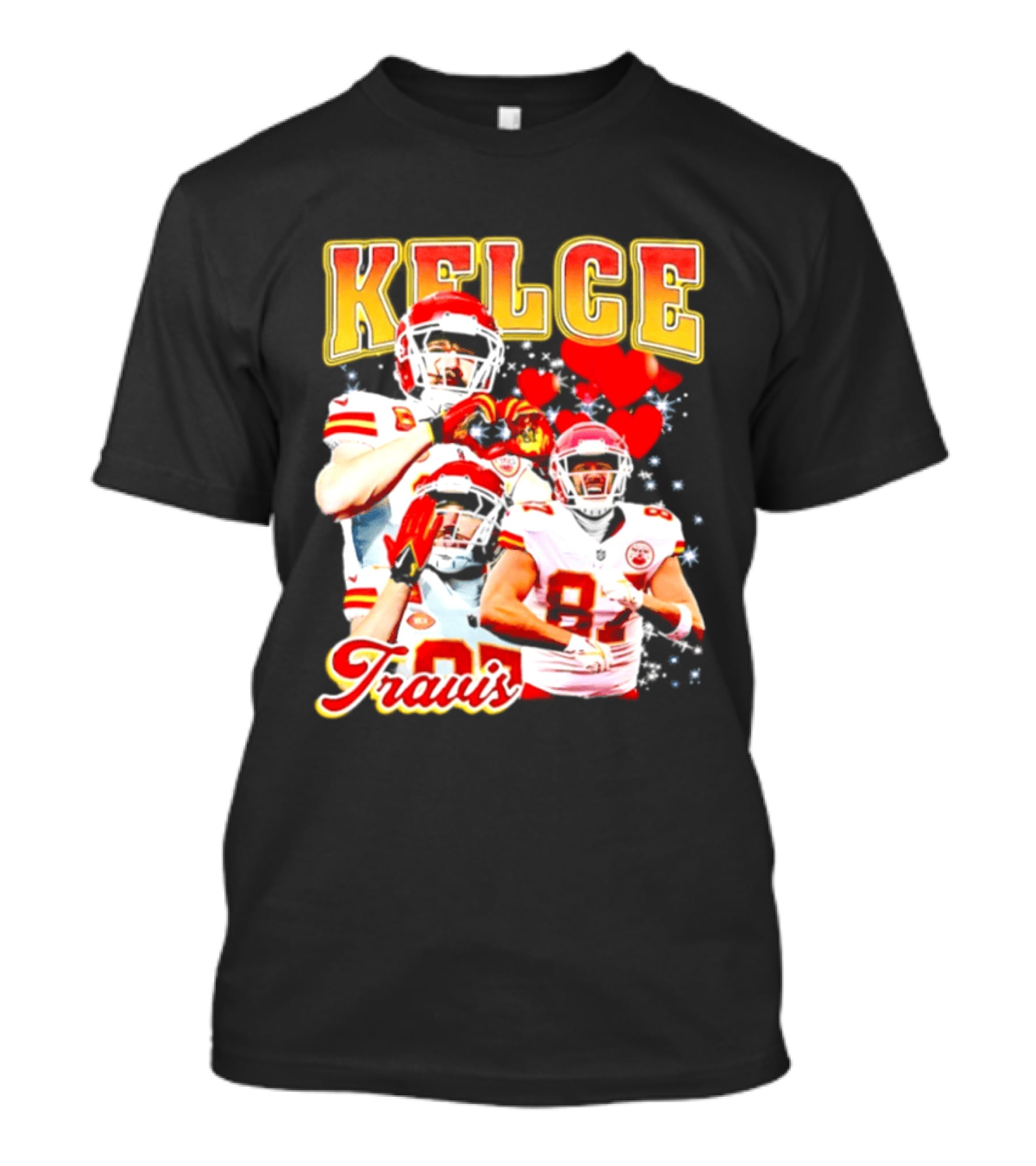 Travis Kelce Kansas City Chiefs Hand Heart Kelce 87 T-Shirt