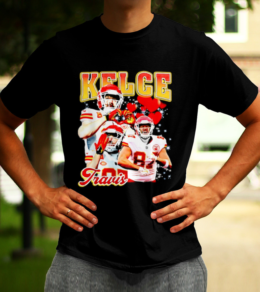 Travis Kelce Kansas City Chiefs Hand Heart Kelce 87 T-Shirt