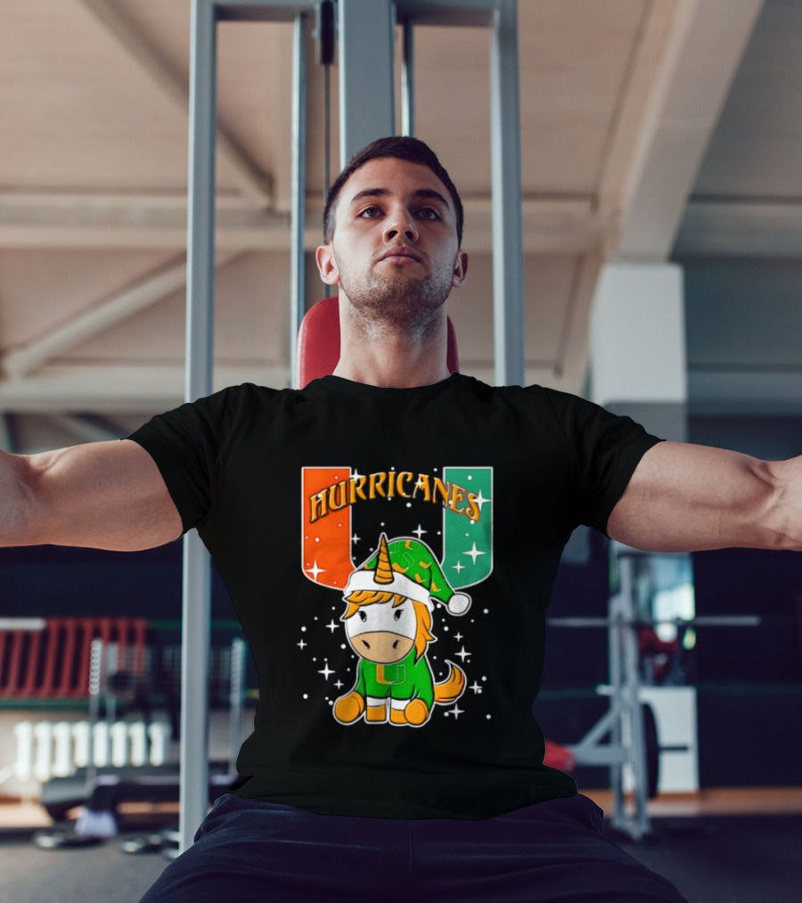 Unicorn Miami Hurricanes NCAA Christmas 2026 T-Shirt