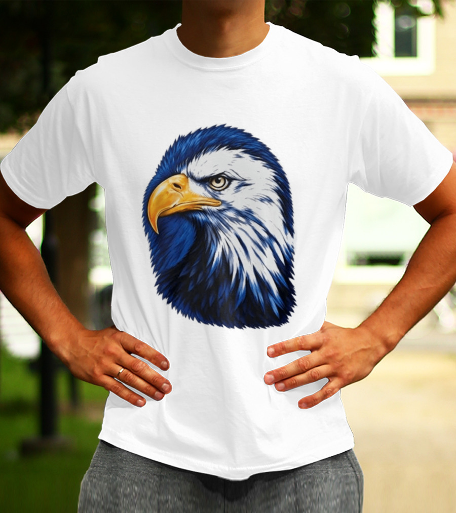 Daisy Edgar Jones Eagle Raglan Blue And White Bird T-Shirt